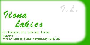 ilona lakics business card